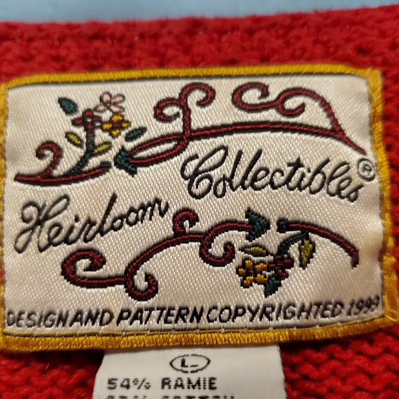 Vintage Christmas tree sweater large red green - Picture 6 of 8